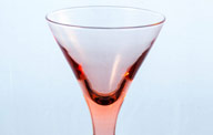 Original italienisches Eisglas in Rot
